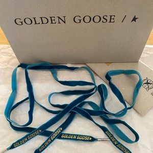 ****AUTH*** Golden Goose velvet green shoe laces